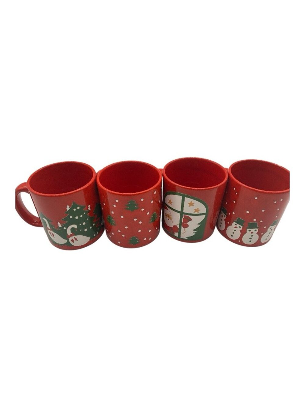 Waechtersbach Set of Four Vintage Coffee Mugs Each Different Design Christmas